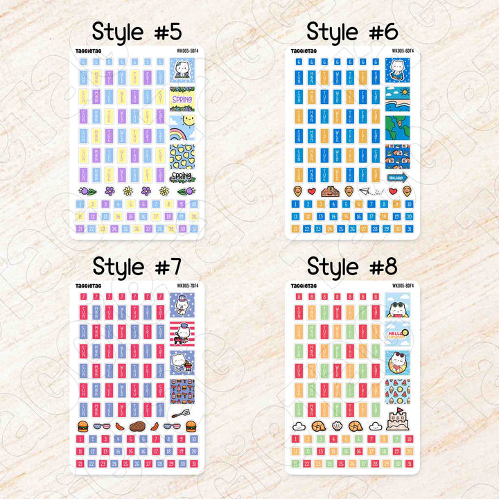 Style #5 to Style #8