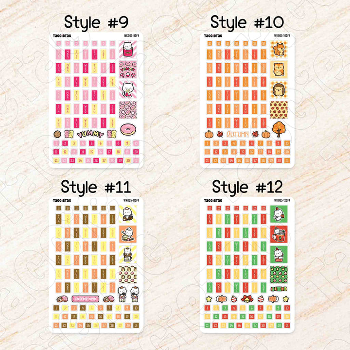 Style #9 to Style #12