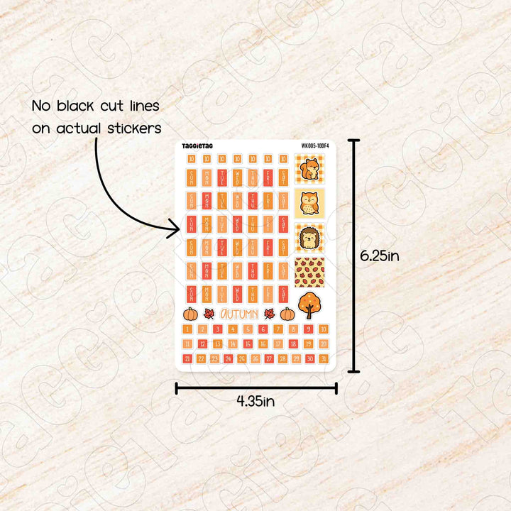 No black cut lines on actual stickers. Sheet size is 4.35in x 6.25in